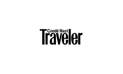 Condé nast traveler logo in black text on a transparent background.