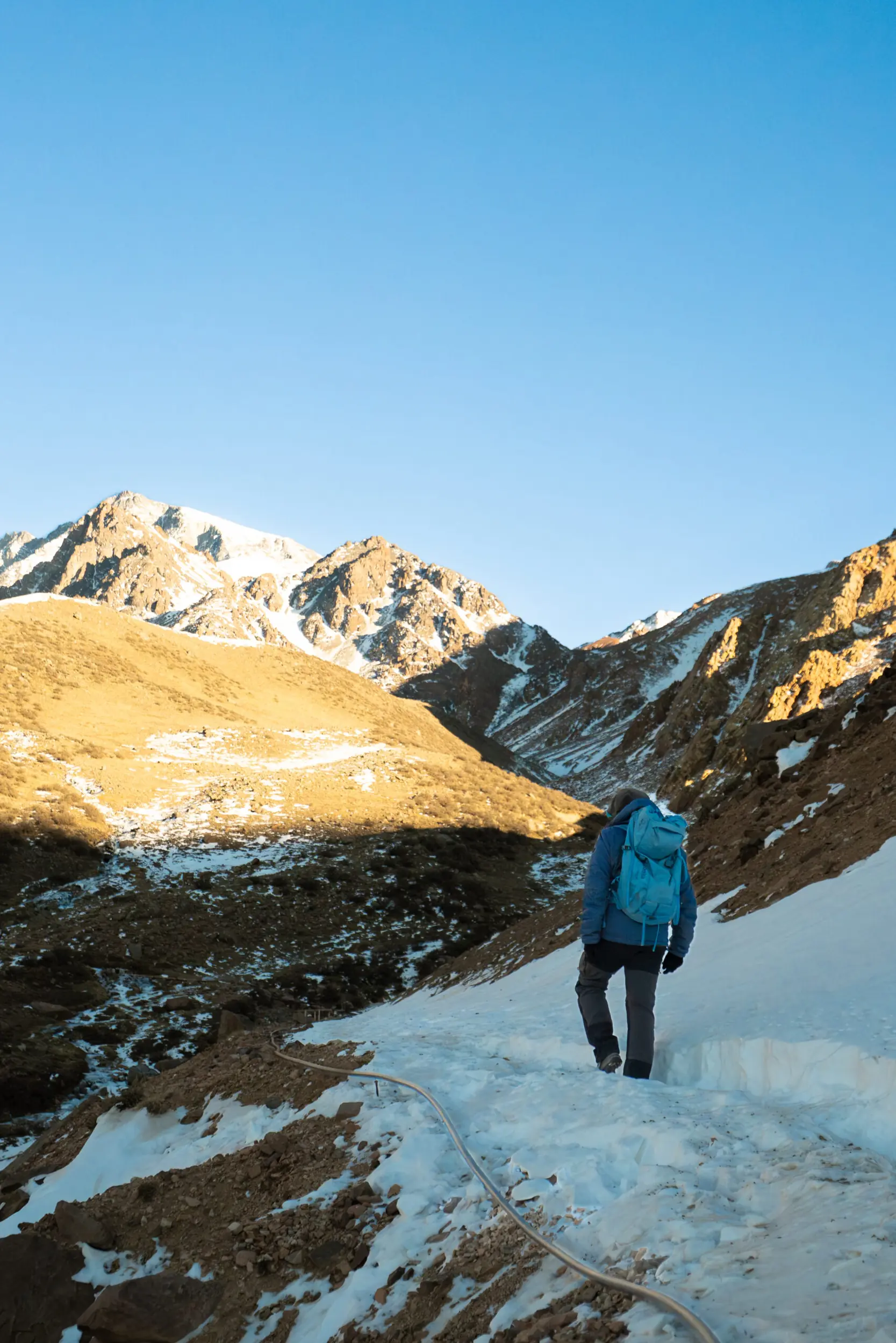 Hike in los andes mountain