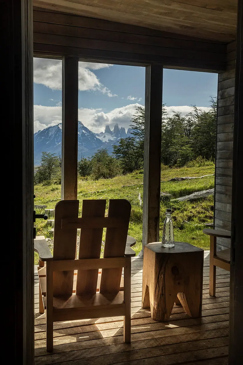 Cozy Wooden Terrace With Chairs And Stunning Mountain View